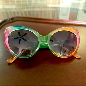 🌈UNIF MOODY Rainbow Angular Cat Eye Sunglasses